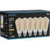 Mexen Vintis 6x Žiarovka filament špirála LED E27, ST64, 6W, Teplá - 2200K, 530 lm, amber - L162-E27-0622-50x06