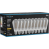 Mexen Vintis 10x Žiarovka filament špirála LED E27, ST64, 6W, Teplá - 2200K, 350 lm, dym - L162-E27-0622-70x10