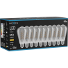 Mexen Vintis 10x Žiarovka filament špirála LED E27, ST64, 6W, Teplá - 2700K, 510 lm, dymové sklo - L162-E27-0627-70x10