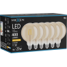 Mexen Vintis 6x žiarovka filament LED E27, G125, 4W, Teplá - 2200K, 400 lm, jantárová - L158-E27-0422-50x06