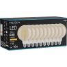 Mexen Vintis 10x žiarovka filament LED E27, G125, 6W, Teplá - 2200K, 600 lm, jantárová - L158-E27-0622-50x10