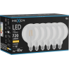 Mexen Vintis 6x Žiarovka filament LED E27, G125, 6W, Teplá - 2700K, 720 lm, číra - L158-E27-0627-00x06