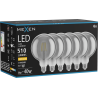 Mexen Vintis 6x žiarovka filament LED E27, G125, 6W, Teplá - 2700K, 510 lm, dymová - L158-E27-0627-70x06