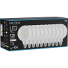 Mexen Vintis 10x žiarovka filament LED E27, G125, 6W, Neutrálna - 4000K, 720 lm, číra - L158-E27-0640-00x10