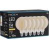 Mexen Vintis 6x LED filamentová žiarovka E27, G125, 8W, Teplá - 2200K, 750 lm, jantárová - L158-E27-0822-50x06