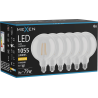 Mexen Vintis 6x LED žiarovka filament E27, G125, 8W, Teplá - 2700K, 1055 lm, číra - L158-E27-0827-00x06