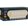 Mexen Vintis 10x žiarovka filament LED E27, G125, 8W, Teplá - 2700K, 750 lm, jantárová - L158-E27-0827-50x10