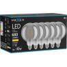 Mexen Vintis 6x Žiarovka filament LED E27, G125, 8W, Teplá - 2700K, 680 lm, smoke - L158-E27-0827-70x06