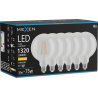 Mexen Vintis 6x LED žiarovka s vláknom E27, G125, 10W, Teplá - 2700K, 1320 lm, číra - L158-E27-1027-00x06