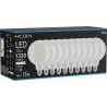 Mexen Vintis 10x Žiarovka filament LED E27, G125, 10W, Neutrálna - 4000K, 1320 lm, číra - L158-E27-1040-00x10