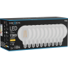 Mexen Vintis 10x Žiarovka filament LED E27, G125, 12W, Teplá - 2700K, 1560 lm, číra - L158-E27-1227-00x10