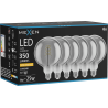 Mexen Vintis 6x žiarovka filament špirála LED E27, G125, 6W, Teplá - 2200K, 350 lm, dymová - L168-E27-0622-70x06
