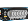Mexen Vintis 10x žiarovka filament špirála LED E27, G125, 6W, Teplá - 2200K, 350 lm, dymová - L168-E27-0622-70x10