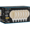 Mexen Vintis 6x Žiarovka filament špirála LED E27, G125, 8W, Teplá - 2200K, 600 lm, jantárová - L168-E27-0822-50x06