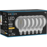 Mexen Vintis 6x Žiarovka filament špirála LED E27, G125, 8W, Teplá - 2200K, 450 lm, dymová - L168-E27-0822-70x06