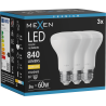 Mexen Nova 3x LED žiarovka E27, R63, 8W, Teplá - 3000K, 840 lm - L104-E27-0830-01x03