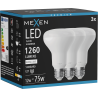 Mexen Nova 3x LED žiarovka E27, R80, 12W, Neutrálna - 4000K, 1260 lm - L105-E27-1240-01x03