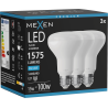 Mexen Nova 3x LED žiarovka E27, R80, 15W, Studená - 6500K, 1575 lm - L105-E27-1565-01x03