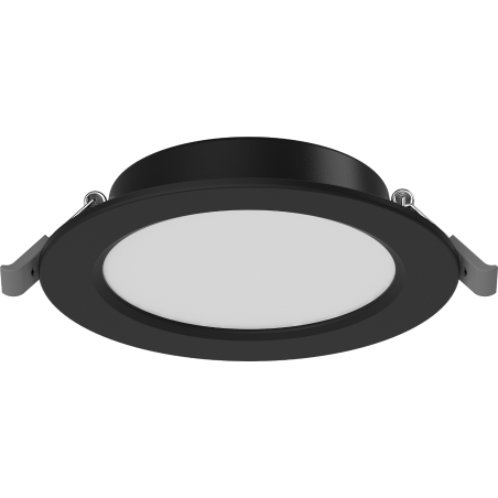 Mexen LDRR stropný panel downlight LED zapustený fi 12 cm, 6W, Neutrálny - 4000K, 390 lm, čierny - L210-012-0640-70