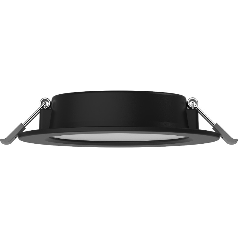 Mexen LDRR stropný panel downlight LED zapustený fi 12 cm, 6W, Studená - 6500K, 450 lm, čierny - L210-012-0665-70