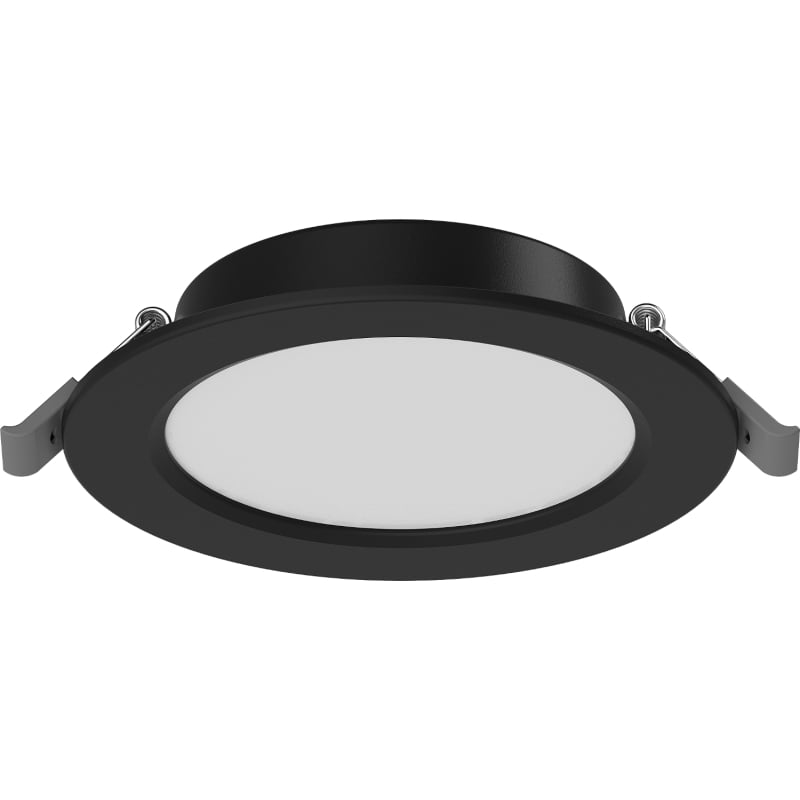Mexen LDRR stropný panel downlight LED zapustený fi 12 cm, 6W, Studená - 6500K, 450 lm, čierny - L210-012-0665-70
