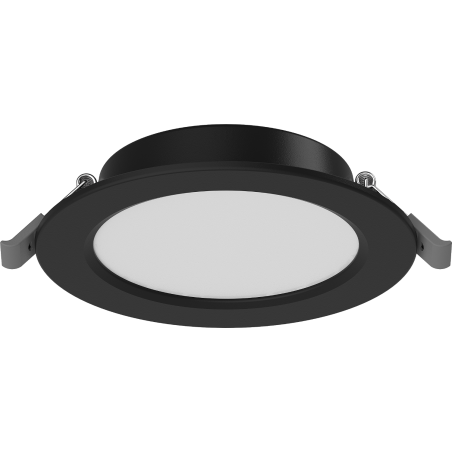 Mexen LDRR stropný panel downlight LED zapustený fi 12 cm, 6W, Studená - 6500K, 450 lm, čierny - L210-012-0665-70