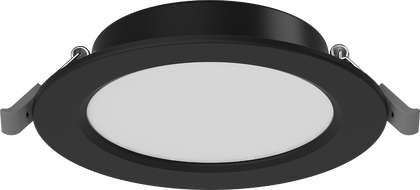 Mexen LDRR stropný panel downlight LED zapustený fi 12 cm, 6W, Studená - 6500K, 450 lm, čierny - L210-012-0665-70