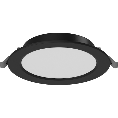 Mexen LDRR stropný panel downlight LED na zapustenie, priemer 14 cm, 9W, Neutrálny - 4000K, 720 lm, čierny - L210-014-0940-70