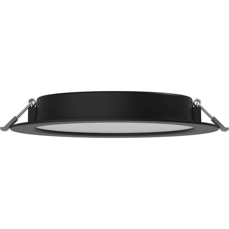Mexen LDRR stropný panel downlight LED zapustený fi 17 cm, 12W, Neutrálna - 4000K, 900 lm, čierny - L210-017-1240-70