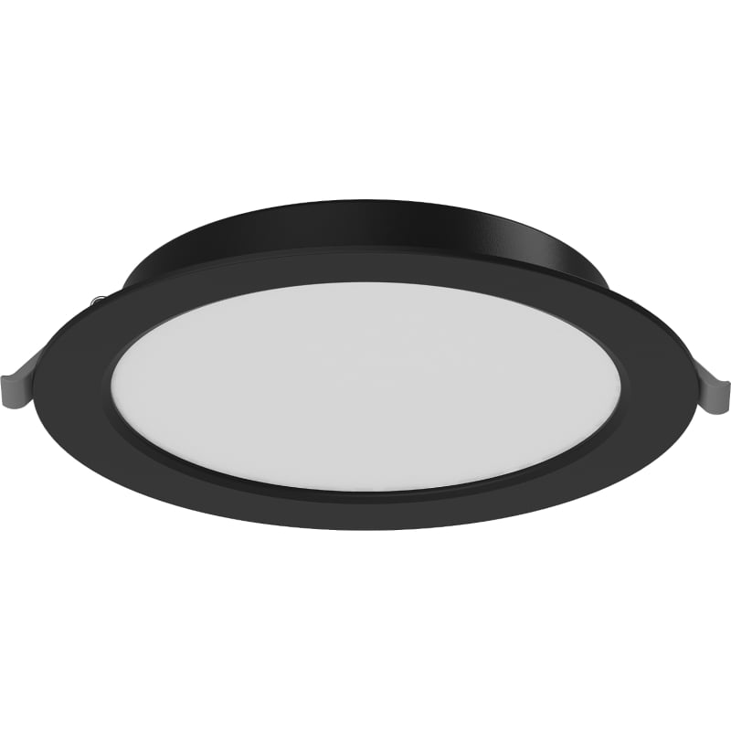 Mexen LDRR stropný panel downlight LED zapustený fi 17 cm, 12W, Neutrálna - 4000K, 900 lm, čierny - L210-017-1240-70