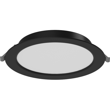 Mexen LDRR stropný panel downlight LED zapustený fi 17 cm, 12W, Neutrálna - 4000K, 900 lm, čierny - L210-017-1240-70