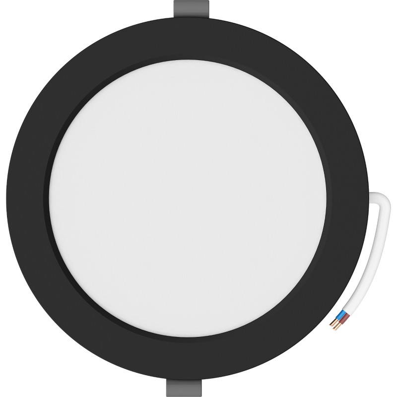 Mexen LDRR stropný panel downlight LED zapustený fi 17 cm, 12W, Neutrálna - 4000K, 900 lm, čierny - L210-017-1240-70