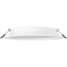 Mexen LDRR Stropný panel downlight LED zapustený fi 17 cm, 12W, Studená - 6500K, 1320 lm, biely - L210-017-1265-20