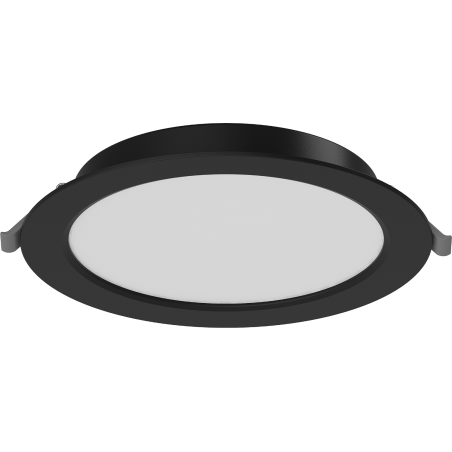Mexen LDRR stropný panel zapustený LED downlight fi 17 cm, 12W, Studená - 6500K, 960 lm, čierna - L210-017-1265-70