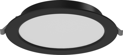 Mexen LDRR stropný panel zapustený LED downlight fi 17 cm, 12W, Studená - 6500K, 960 lm, čierna - L210-017-1265-70