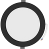 Mexen LDRR stropný panel zapustený LED downlight fi 17 cm, 12W, Studená - 6500K, 960 lm, čierna - L210-017-1265-70
