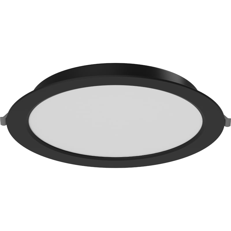 Mexen LDRR stropný panel downlight LED zapustený fi 22 cm, 18W, Neutrálna - 4000K, 1440 lm, čierny - L210-022-1840-70