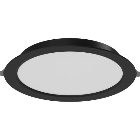 Mexen LDRR stropný panel downlight LED zapustený fi 22 cm, 18W, Neutrálna - 4000K, 1440 lm, čierny - L210-022-1840-70