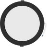 Mexen LDRR stropný panel downlight LED zapustený fi 22 cm, 18W, Neutrálna - 4000K, 1440 lm, čierny - L210-022-1840-70
