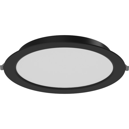 Mexen LDRR stropný panel downlight LED vstavaný fi 22 cm, 18W, Studená - 6500K, 1440 lm, čierny - L210-022-1865-70