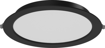 Mexen LDRR stropný panel downlight LED vstavaný fi 22 cm, 18W, Studená - 6500K, 1440 lm, čierny - L210-022-1865-70