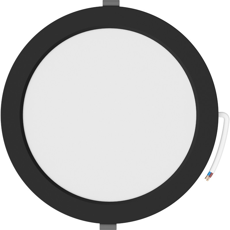Mexen LDRR stropný panel downlight LED vstavaný fi 22 cm, 18W, Studená - 6500K, 1440 lm, čierny - L210-022-1865-70