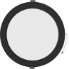 Mexen LDRR stropný panel downlight LED vstavaný fi 22 cm, 18W, Studená - 6500K, 1440 lm, čierny - L210-022-1865-70