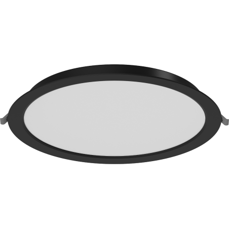 Mexen LDRR stropný panel downlight LED zapustený, priemer 30 cm, 24W, Neutrálna - 4000K, 1920 lm, čierny - L210-030-2440-70
