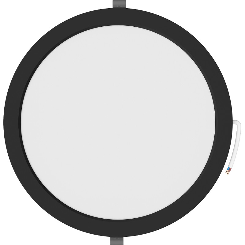 Mexen LDRR stropný panel downlight LED zapustený, priemer 30 cm, 24W, Neutrálna - 4000K, 1920 lm, čierny - L210-030-2440-70