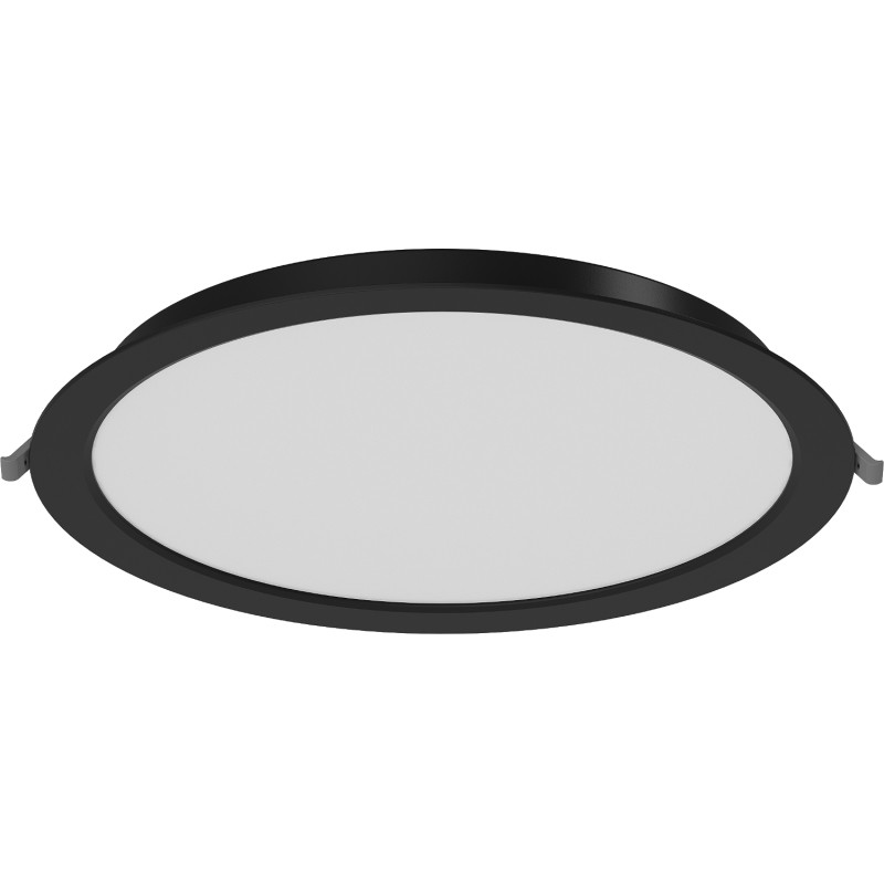 Mexen LDRR stropný panel downlight LED zapustený fi 30 cm, 24W, Studená - 6500K, 1920 lm, čierny - L210-030-2465-70