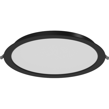 Mexen LDRR stropný panel downlight LED zapustený fi 30 cm, 24W, Studená - 6500K, 1920 lm, čierny - L210-030-2465-70