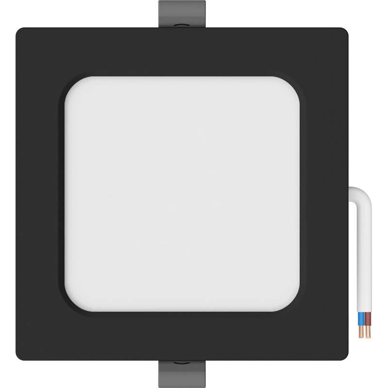 Mexen LDRR stropný panel downlight LED zapustený 12 x 12 cm, 6W, Neutrálna - 4000K, 390 lm, čierny - L211-012-0640-70