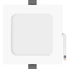 Mexen LDRR stropný panel zapustený LED downlight 12 x 12 cm, 6W, Studená - 6500K, 600 lm, biely - L211-012-0665-20
