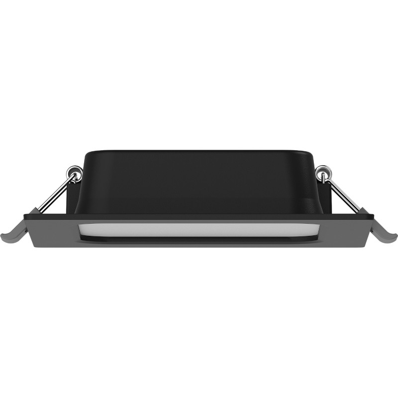 Mexen LDRR stropný panel downlight LED zapustený 12 x 12 cm, 6W, Studená - 6500K, 600 lm, čierny - L211-012-0665-70